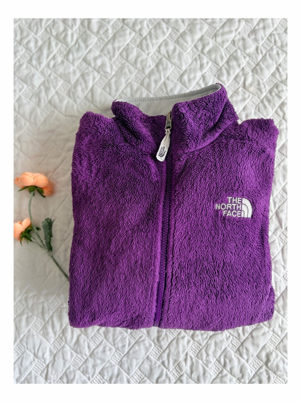 The North Face Purple Plush Fleece Full Zip Jacket Women S